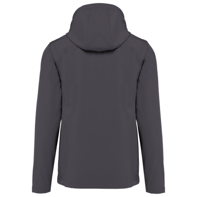 Blusão softshell 3 camadas com capuz e mangas amovíveis unissexo