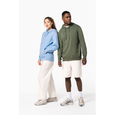 Sweatshirt reciclada com capuz unissexo