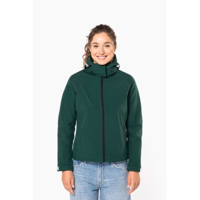 Ladies' detachable hooded softshell jacket
