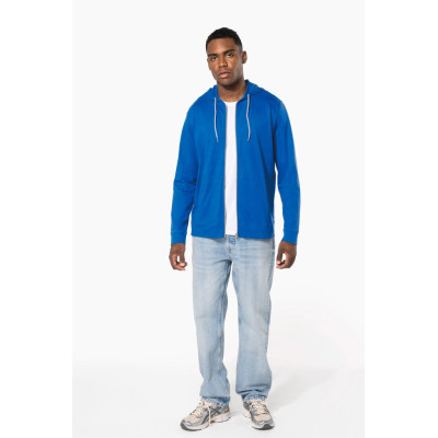Lightweight cotton hooded sweatshirt