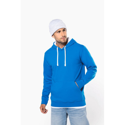 Men's contrast hooded sweatshirt