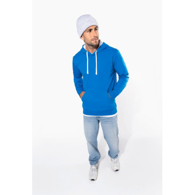 Sweatshirt com capuz em contraste