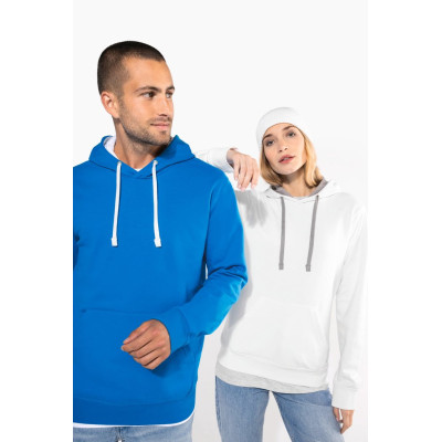 Sweatshirt com capuz em contraste