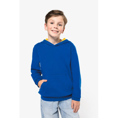 Kids' contrast hooded sweatshirt