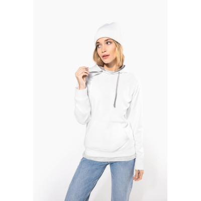 Sweatshirt de senhora com capuz em contraste