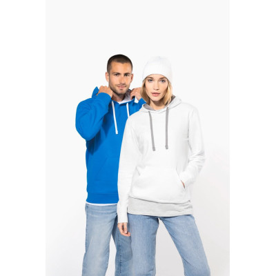 Sweatshirt de senhora com capuz em contraste