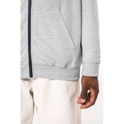 Casaco sweatshirt com capuz em contraste