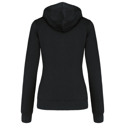 Ladies’ contrast hooded full zip sweatshirt
