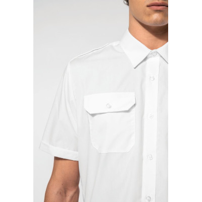 Camisa piloto de homem de manga curta