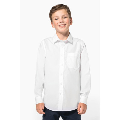 Camisa de criança manga comprida em popeline