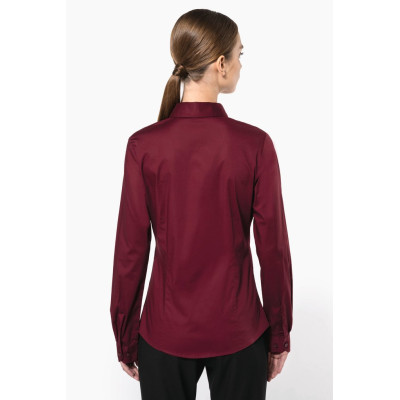 Camisa de senhora manga comprida com Stretch