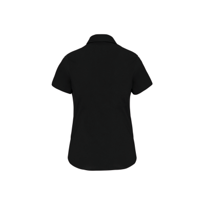 Ladies' short-sleeved cotton/elastane shirt