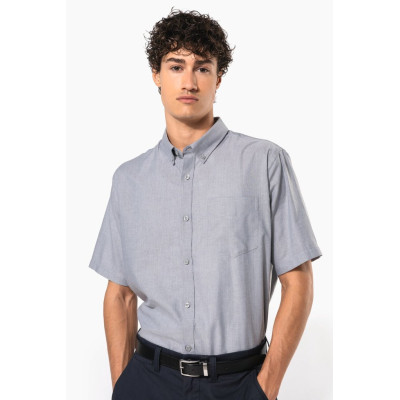 Camisa manga curta em Oxford de tratamento fácil