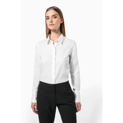 Camisa de senhora de manga comprida supreme não precisa passar a ferro