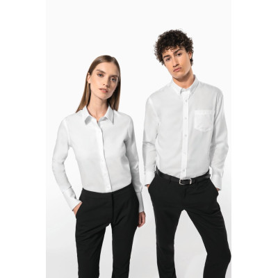 Camisa de senhora de manga comprida supreme não precisa passar a ferro