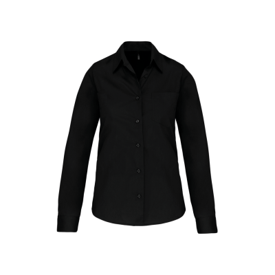 Camisa de senhora de manga comprida em popeline tratamento fácil