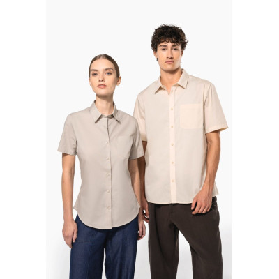 Ladies’ easy-care short sleeve polycotton poplin shirt