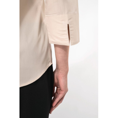 Ladies’ easy-care 3/4 sleeve polycotton poplin shirt