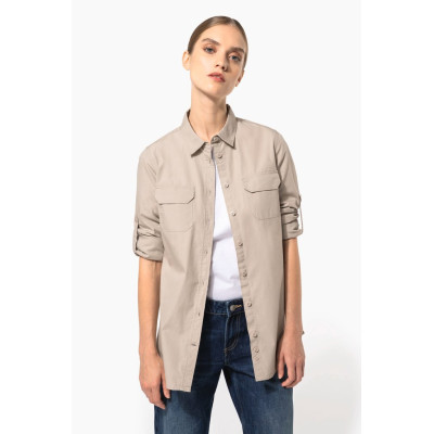Camisa Safari de senhora manga comprida