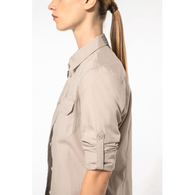 Camisa Safari de senhora manga comprida