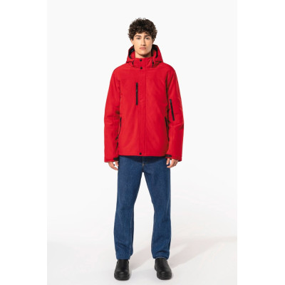 Parka softshell acolchoada com capuz