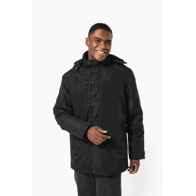 Parka com capuz amovível