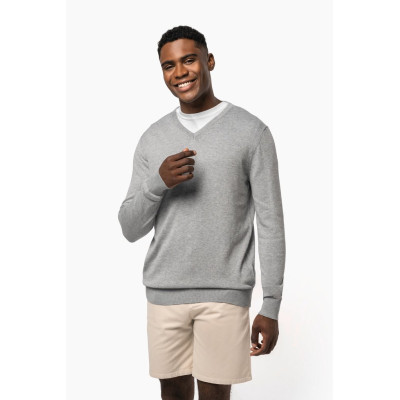 Camisola decote V eco-responsável de homem