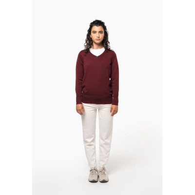 Pullover de senhora decote V