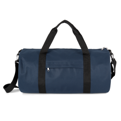 Saco cilíndrico reciclado com bolso frontal
