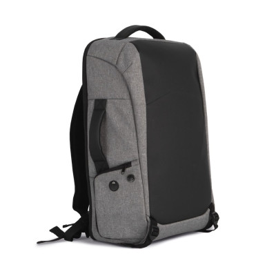 Mochila anti-roubo em poliéster.
