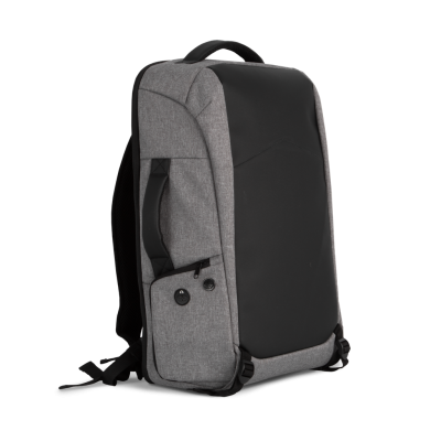 Mochila anti-roubo em poliéster.