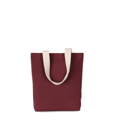 Saco de compras de material reciclado com fundo plano