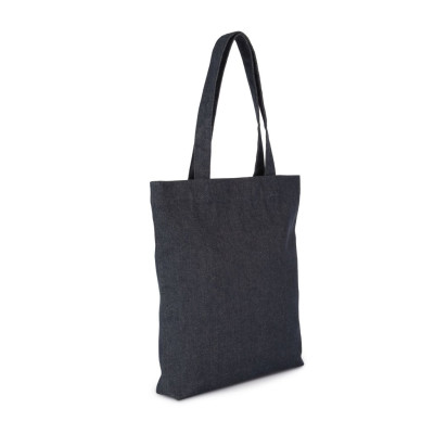 Recycled cotton denim look tote bag