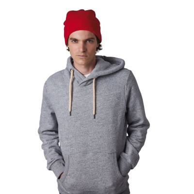 Gorro reciclado com dobra tricotada