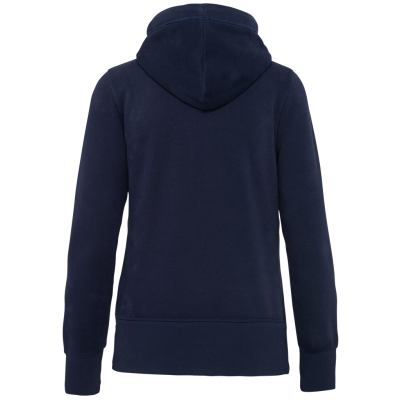 Ladies' vintage zipped hooded sweatshirt
