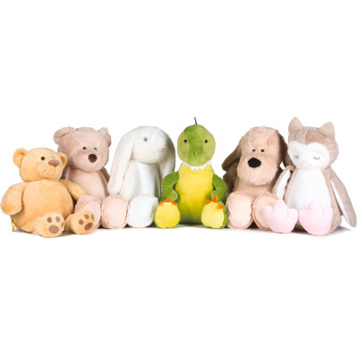 Cão de peluche com fecho