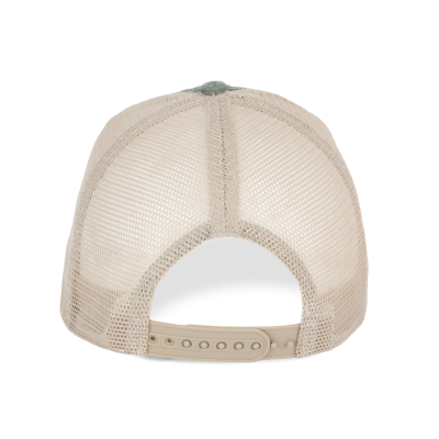 Boné trucker eco-responsável com efeito rasgado unissexo