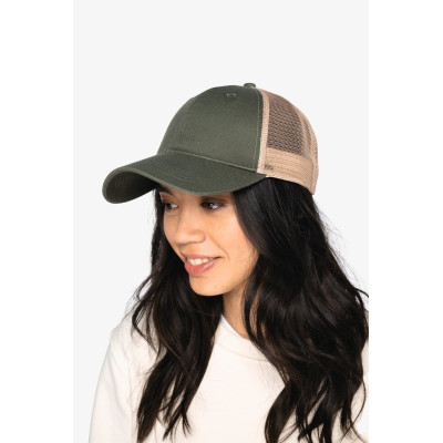 Boné trucker eco-responsável 6 painéis unissexo