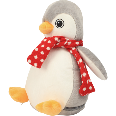 Pinguim de peluche com fecho