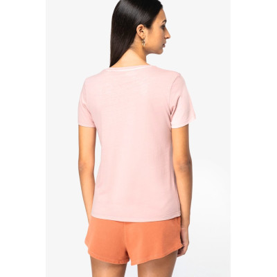 T-shirt eco-responsável com aspecto lavado de senhora