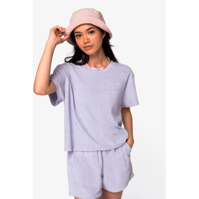 T-shirt eco-responsável em malha turca de senhora