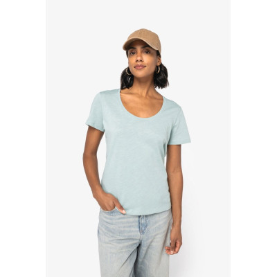 T-shirt eco-responsável slub de senhora