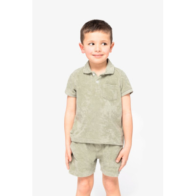 Polo eco-responsável em malha turca de menino