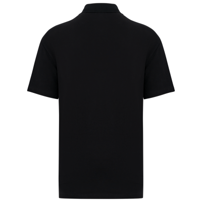 Eco-friendly men's dropped shoulders piqué knit polo shirt