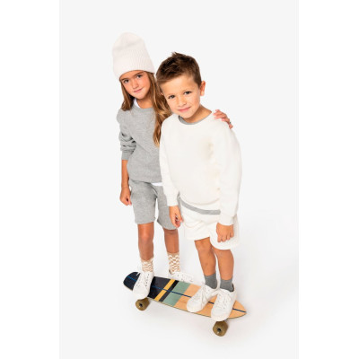 Sweatshirt eco-responsável decote redondo de criança