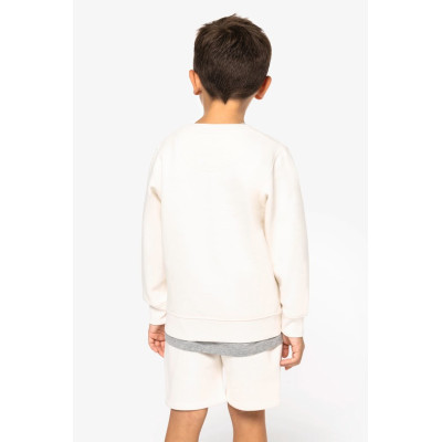 Sweatshirt eco-responsável decote redondo de criança