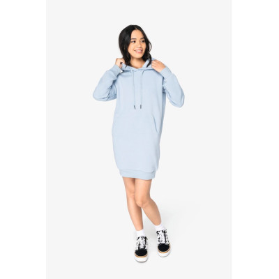 Vestido sweatshirt eco-responsável com capuz de senhora
