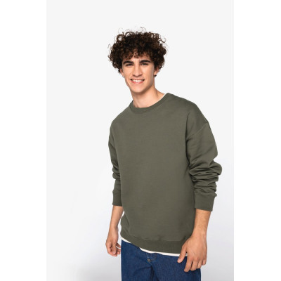 Sweatshirt eco-responsável decote redondo oversize unissexo