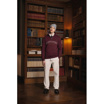 Sweatshirt eco-responsável gola subida 1/2 fecho de homem