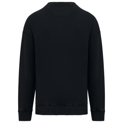 Sweatshirt eco-responsável decote redondo aspecto lavado oversize unissexo